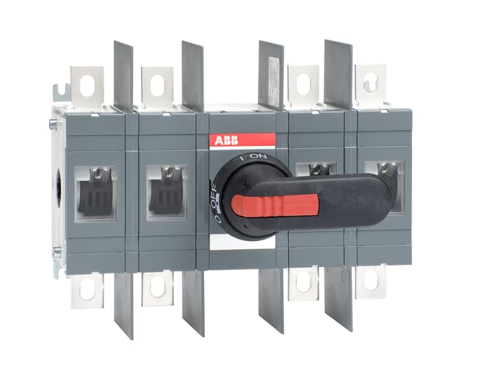 ABB 4P Pole Screw Mount Switch Disconnector - 400A Maximum Current, 400kW Power Rating, IP00, IP65