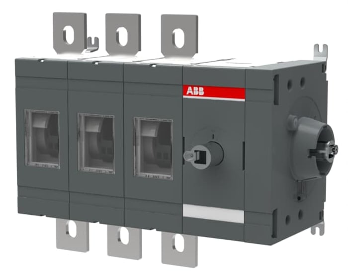 ABB 3P Pole Screw Mount Switch Disconnector - 630A Maximum Current, 630kW Power Rating, IP00