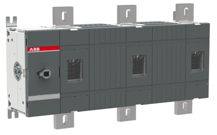 ABB 3P Pole Screw Mount Switch Disconnector - 1250A Maximum Current, 1200kW Power Rating, IP00