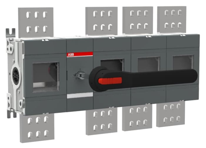 ABB 4P Pole Surface Mount Switch Disconnector - 200A Maximum Current, 2000kW Power Rating, IP00
