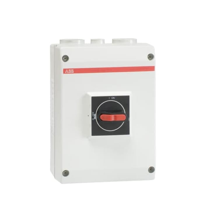 ABB 4P Pole Screw Mount Switch Disconnector - 63A Maximum Current, 22kW Power Rating, IP65