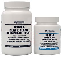 Potting Compound, Thermally Conductive, Flame Retardant, 2 Part Epoxy, Bottle, Black, 375 ml