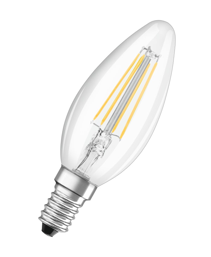 Osram PARATHOM Classic E14 LED GLS Bulb 4.8 W(40W), 2700K, Warm White, Mini Candle shape