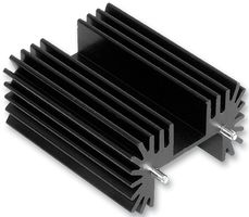 Heat Sink, Square, PCB, Black Anodized, 3.5 °C/W, TO-218, TO-220, TO-247, 42 mm, 50.8 mm, 25 mm