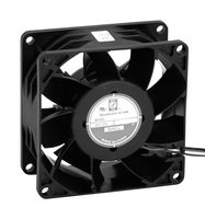 DC Axial Fan, 12 V, Square, 80 mm, 38 mm, Ball Bearing, 99 CFM