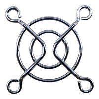 Fan Finger Guard, Steel - Wire Form, 40mm Axial Fans, 32 mm, Bright Nickel Chrome