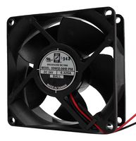DC Axial Fan, 24 V, Square, 80 mm, 32 mm, Ball Bearing, 76.6 CFM
