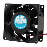 DC Axial Fan, 24 V, Square, 80 mm, 38 mm, Ball Bearing, 99 CFM
