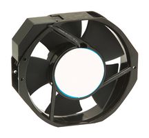 AC Axial Fan, 230V, Rectangular with Rounded Ends, 172 mm, 38 mm, Ball Bearing, 228 CFM