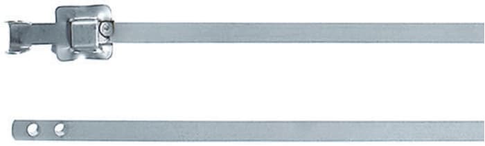 HellermannTyton, Metalik, 316 Paslanmaz Çelik, Serbest Bırakılabilir Kablo Bağı, 230mm x 10 mm