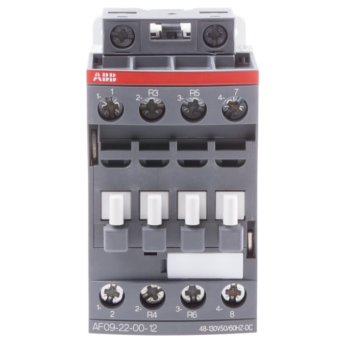 AF09 AF Aralığı Kontaktör, 4 Kutuplu, 25 A, 4 kW, Bobin Gerilimi: 50/60 Hzte 48 → 130 V