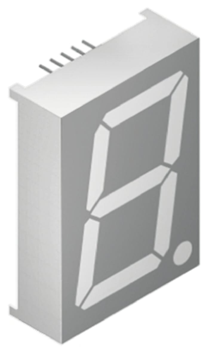 Kingbright SC15-11SURKWA 7 Segment LED Display (Gösterge), CC, Kırmızı 210 mcd, RH DP 38mm