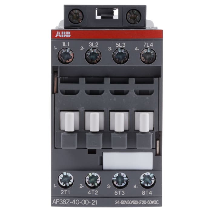 AF38Z AF Aralığı Kontaktör, 4 Kutuplu, 55 A, Bobin Gerilimi: 24 V ac/dc