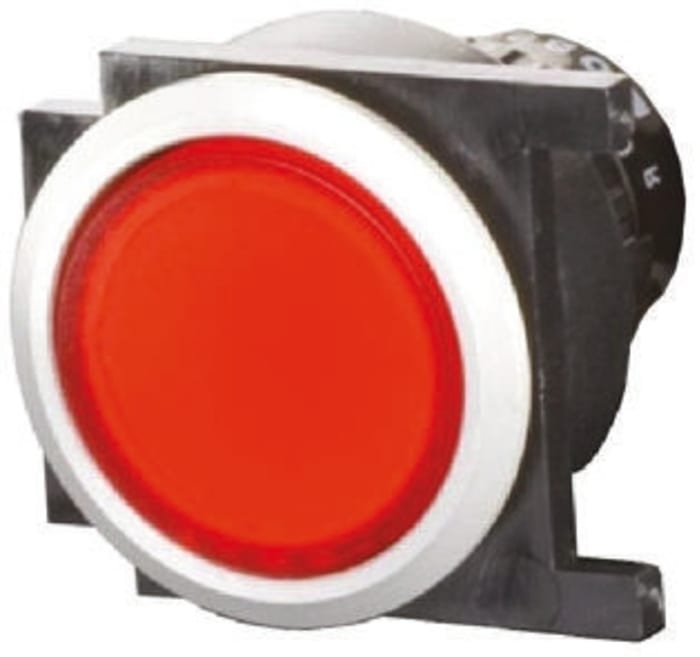EAO Red Illuminated Latching Push Button Head, IP65