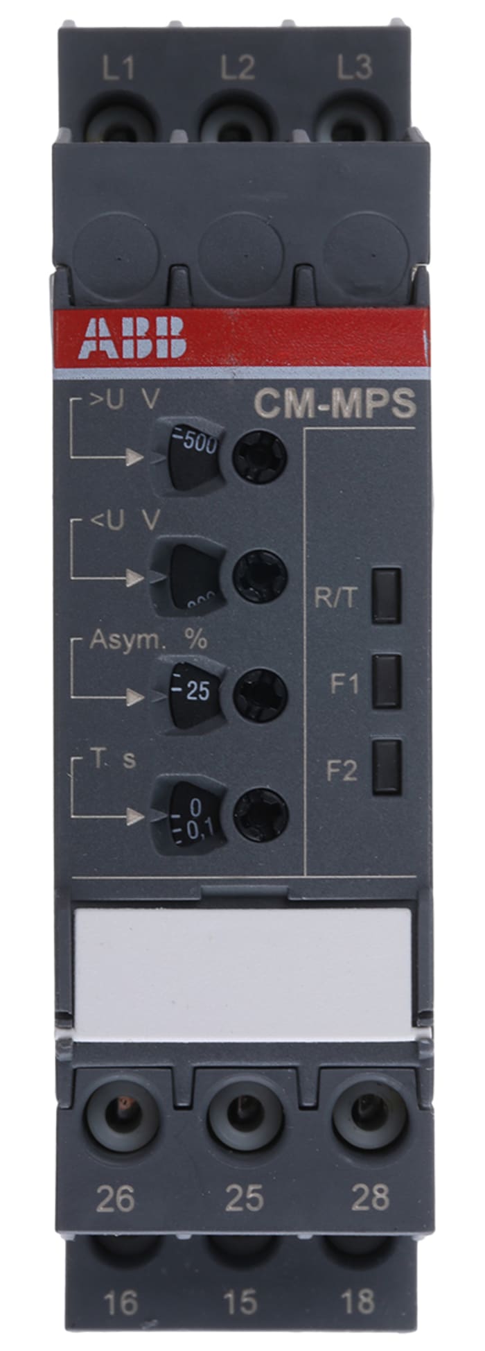 ABB Phase, Voltage Monitoring Relay, 3 Phase, DPDT, 300 → 500V ac, DIN Rail
