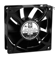 DC Axial Fan, 24 V, Square, 120 mm, 38 mm, Ball Bearing, 200 CFM