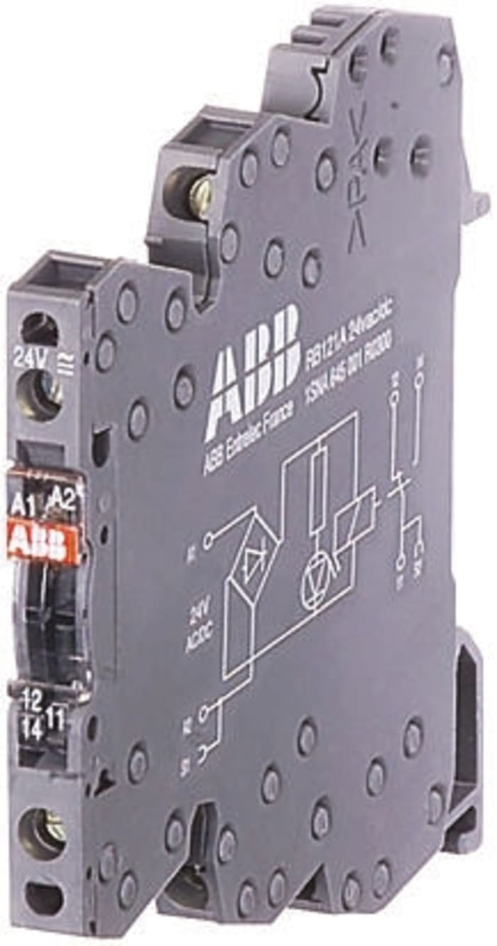 ABB Optokuplör, Maks. Güç Devre Gerilimi: 24 V, Maks. Giriş Akımı: 3,6 mA, 70mm, DIN Rayına Montaj