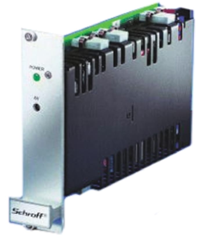 nVent-Schroff 13100103 Rack Montaj Güç Kaynağı, G: 100 → 360 V dc, 90 → 254 V dc, Ç: 12V dc