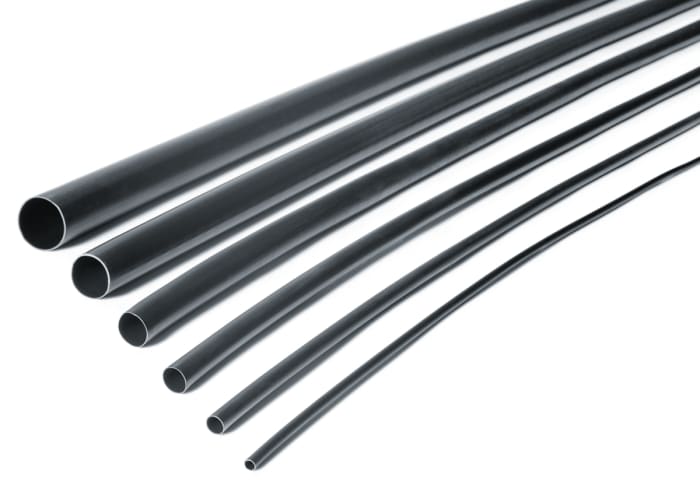 HellermannTyton Siyah, İçi Yapışkanlı Isıyla Daralan Makaron, 12mm, Büzüşme Oranı: 3:1, 1,2m Uzunluğunda