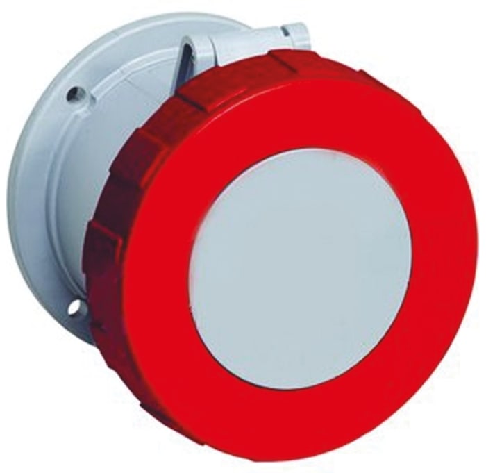 ABB, Tough & Safe IP67 Red Panel Mount 3P + N + E Industrial Power Socket, Rated At 125A, 415 V
