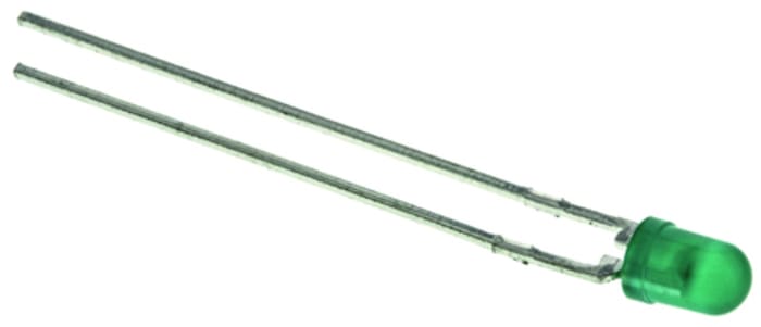 Kingbright L-132XGD Yeşil LED 568 nm, Yuvarlak Mercekli, İğne Bacaklı 3 mm (T-1)