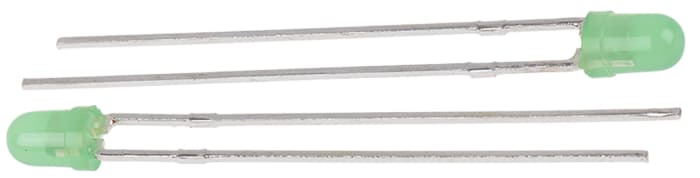 Kingbright L-7104LGD Yeşil LED 568 nm, Yuvarlak Mercekli, İğne Bacaklı 3 mm (T-1)