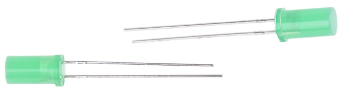 Kingbright L-483ZGDT Yeşil LED 525 nm, Yuvarlak Mercekli, İğne Bacaklı 5 mm (T-1 3/4)