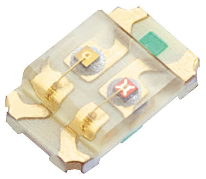 Kingbright KPHBM-2012QBDCGKC Çift Renkli Mavi, Yeşil LED 465 / 570 nm 4-Pinli, Dikdörtgen Mercekli, SMD Montaj