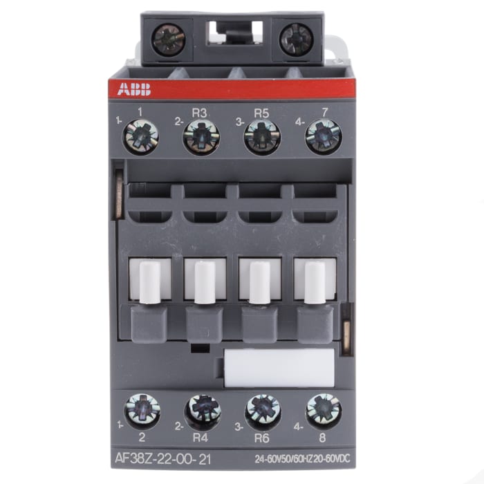 AF38Z AF Aralığı Kontaktör, 4 Kutuplu, 55 A, Bobin Gerilimi: 24 V ac/dc