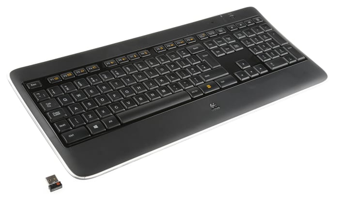 Logitech Kablosuz Siyah USB Klavye, QWERTY (Birleşik Krallık)