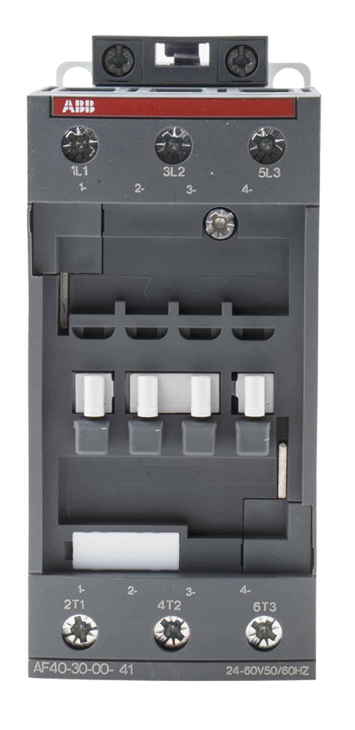 AF40 AF Aralığı Kontaktör, 3 Kutuplu, 70 A, 18,5 kW, Bobin Gerilimi: 24 V ac/dc