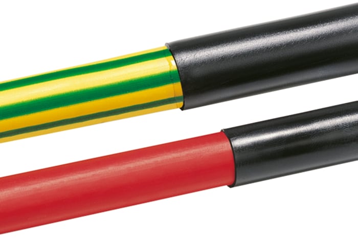 HellermannTyton Siyah, İçi Yapışkanlı Isıyla Daralan Makaron, 3,2mm, Büzüşme Oranı: 3:1, 1,2m Uzunluğunda