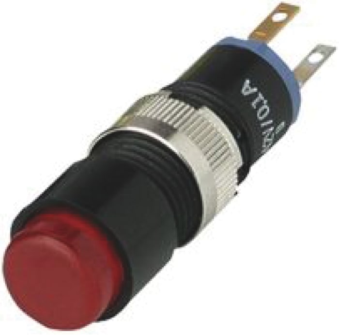 İndikatör Lamba/Sinyal Lambası, LED Lambalı, Kırmızı, Çıkıntılı, 2,2 V dc, 8mm, Lehim