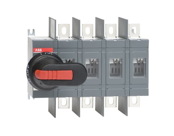 ABB 4P Pole Surface Mount Switch Disconnector - 200A Maximum Current, 110kW Power Rating, IP00