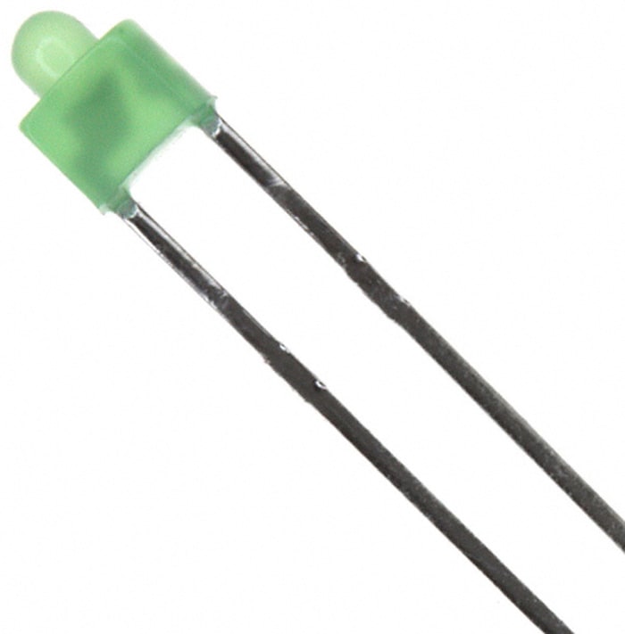 Kingbright L-4060GD, Solid State Lamp Serisi Yeşil LED 568 nm, Yuvarlak Mercekli, İğne Bacaklı 1,8 mm