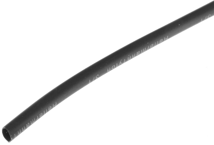 HellermannTyton Siyah Isıyla Daralan Makaron, 3mm, Büzüşme Oranı: 3:1, 1m Uzunluğunda
