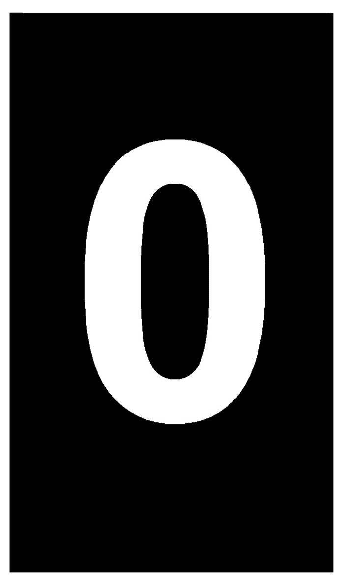 HellermannTyton Kablo İşaretleyici Ovalgrip, Siyah üstüne Beyaz Renkli 0, Kaydırarak Takma, 1,8mm → 6,3mm