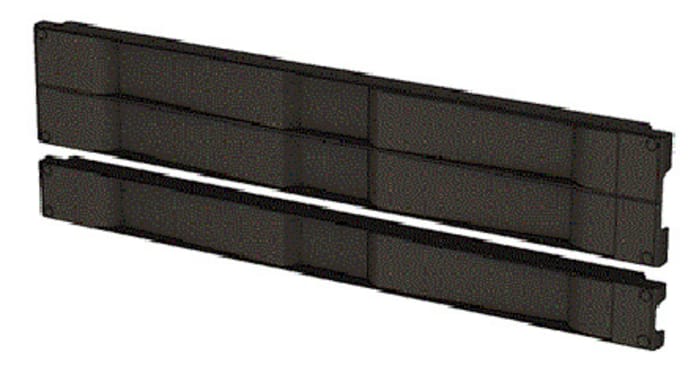 19-inç Kapama Paneli, 1U, Siyah, Plastik