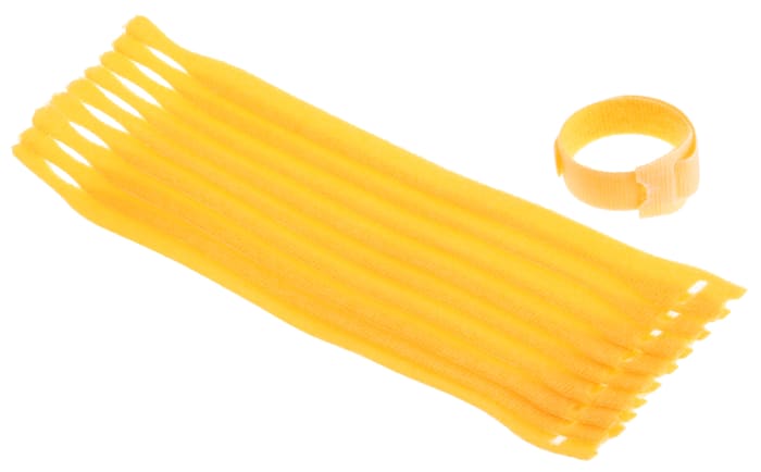 HellermannTyton, Sarı Cırt Cırt Kablo Bağı, 200mm x 12,5 mm