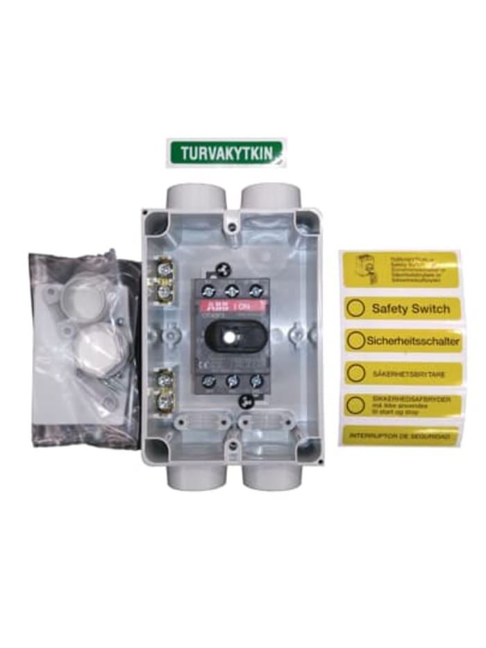 ABB 3P Pole Screw Mount Switch Disconnector - 32A Maximum Current, 7.5kW Power Rating, IP65