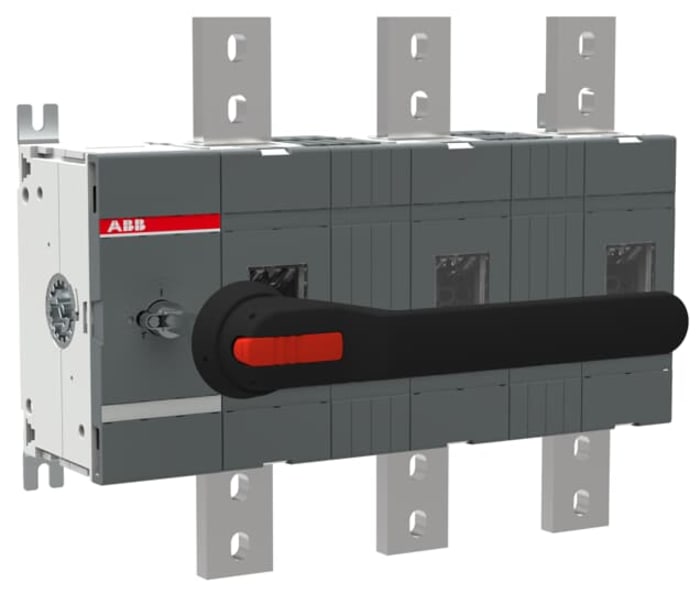 ABB 3P Pole Surface Mount Switch Disconnector - 1600A Maximum Current, 710kW Power Rating, IP00