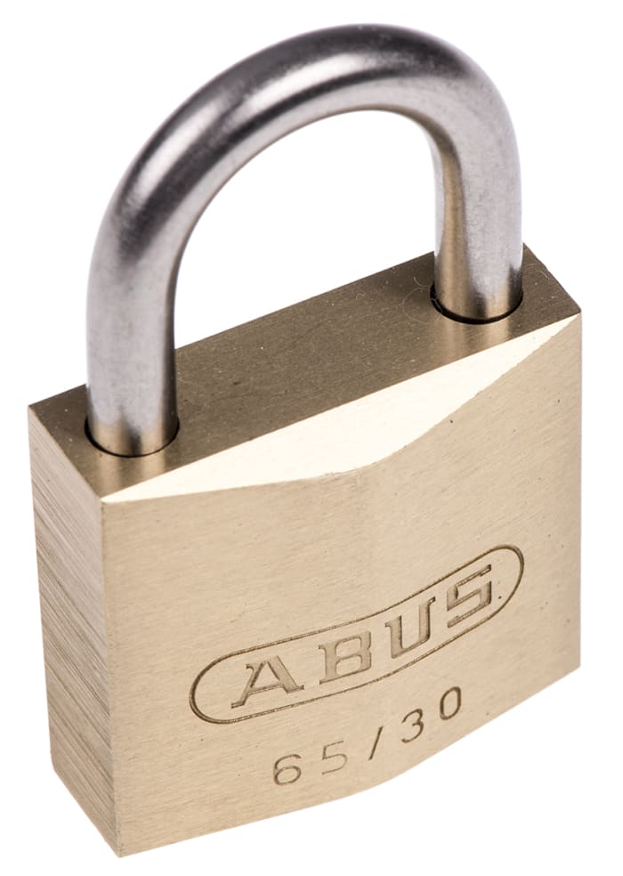 Abus Asma Kilit (Hava Koşullarına Dayanıklı), 30mm, Pirinç Anahtar