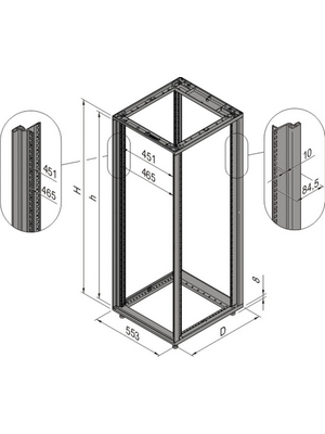 Frame 767 x 553 x 600 mm