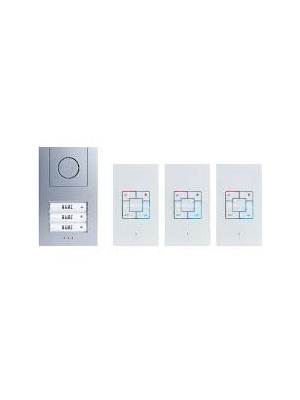 Audio door intercom set, three-family house