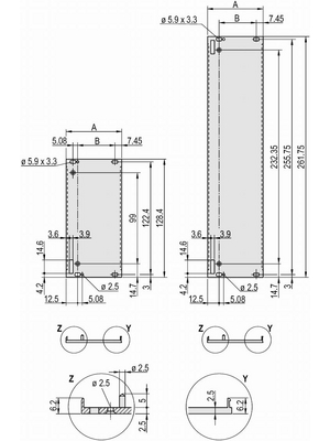 U-Profile Front Panel 3 HE 6 TE