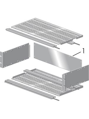 19 EMC sub-rack, 390mm