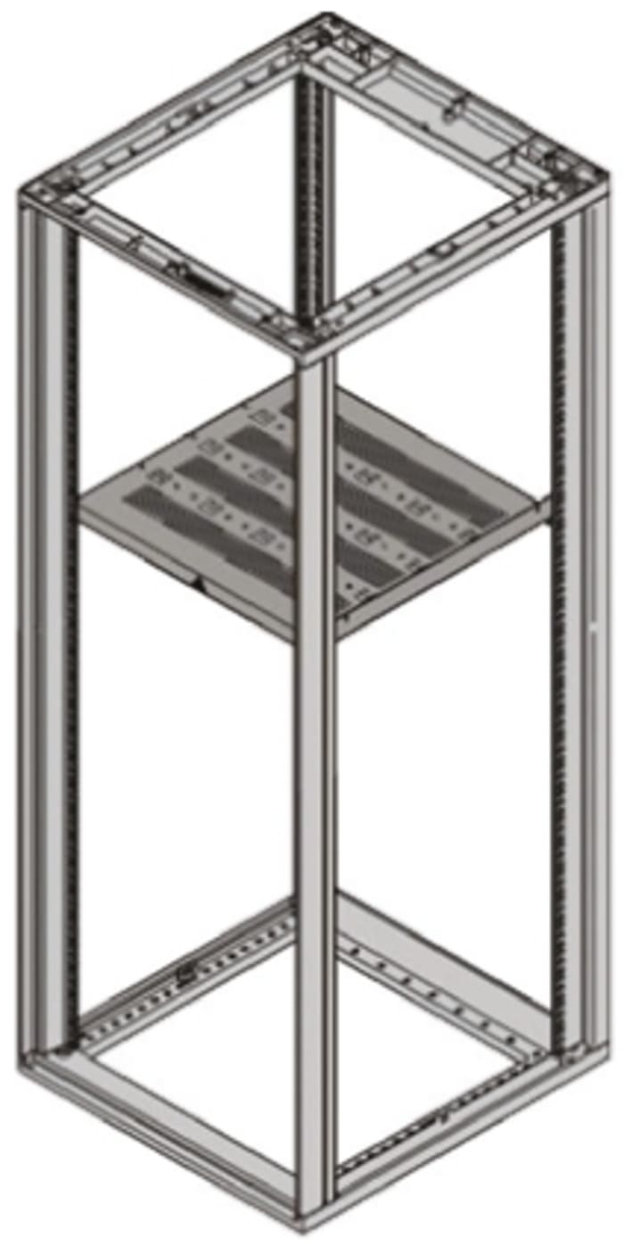 Gri Havalandırmalı Raf, 1U x 650mm x 488mm, Maks Yük: 75kg