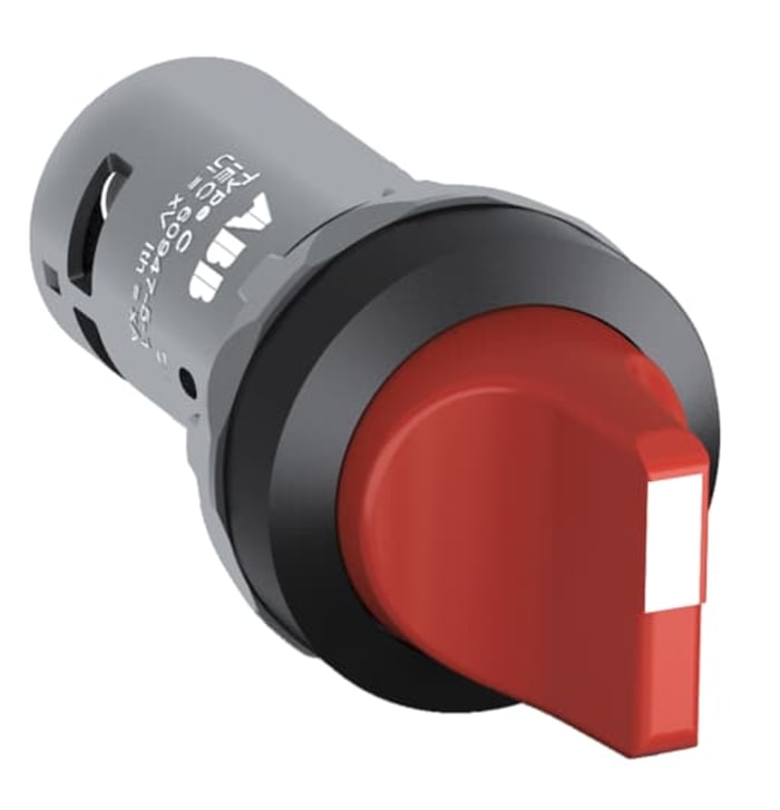 ABB Short Handle Selector Switch - 22.5mm Cutout Diameter 2 Positions