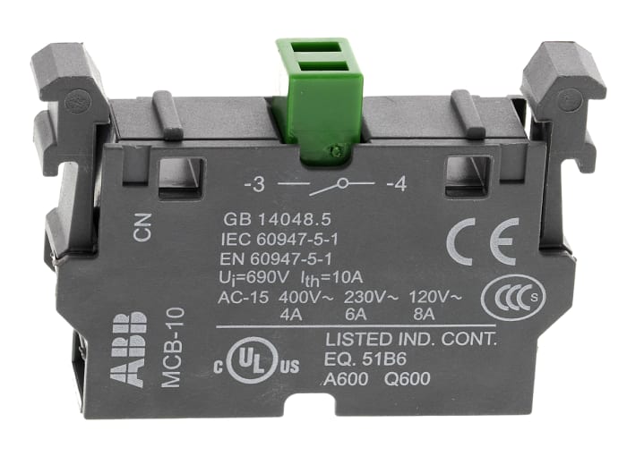 ABB ABB Modular Series Contact Block, 690V, 1NO
