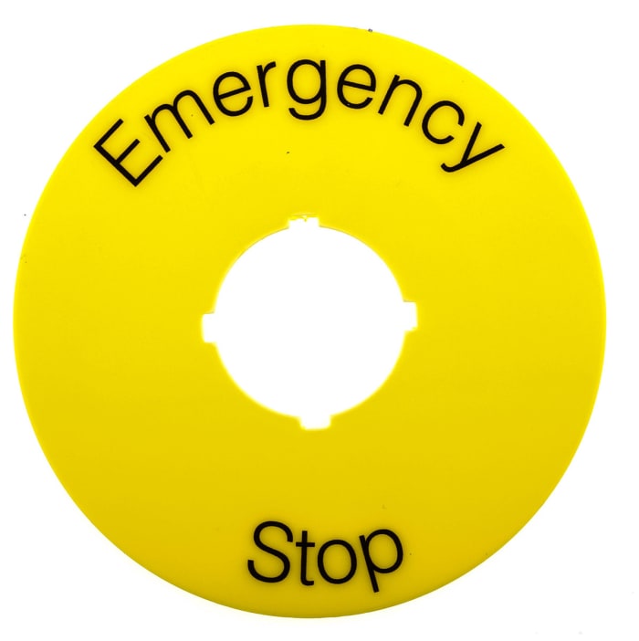 ABB Etiket Plakası, 70 mm Acil Stop Ürünleri İle Kulanım